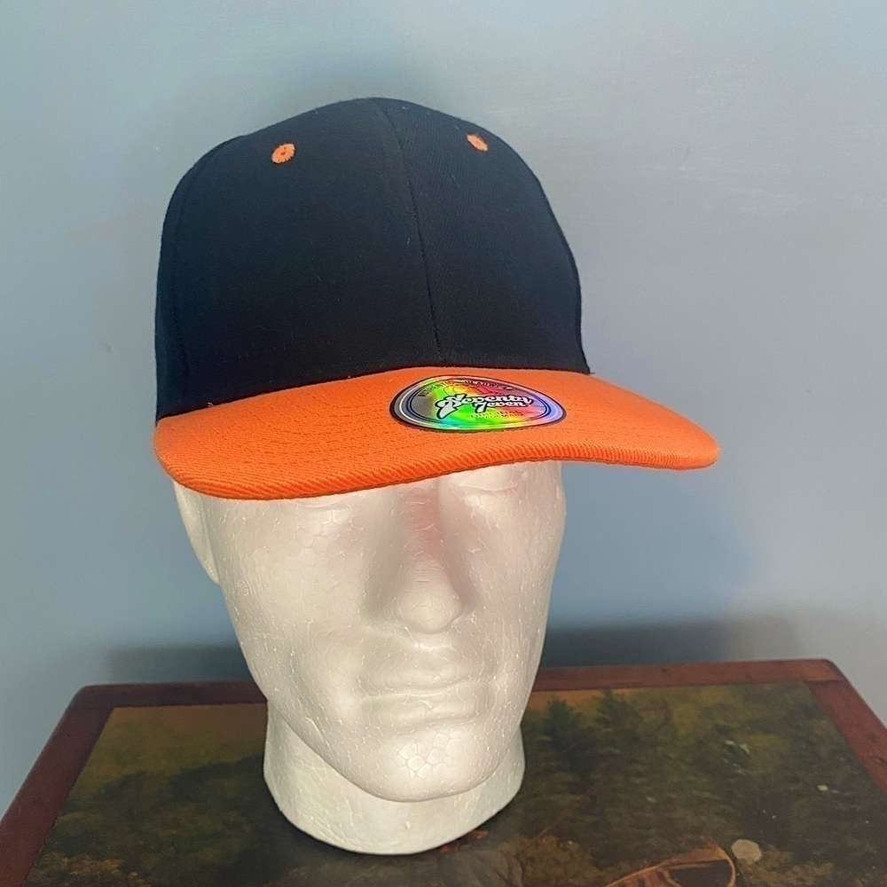 Seventy Seven Blank Orange And Blue Snapback Hat
